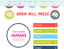 Tablet Screenshot of brainmillpress.com